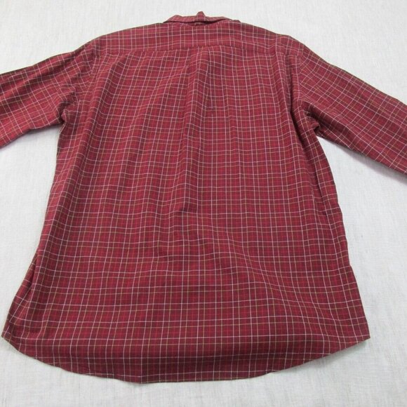 J.CREW Dress Shirt Mens Medium Burgundy Plaid Long Sleeve Collared Button Down - Picture 2 of 10